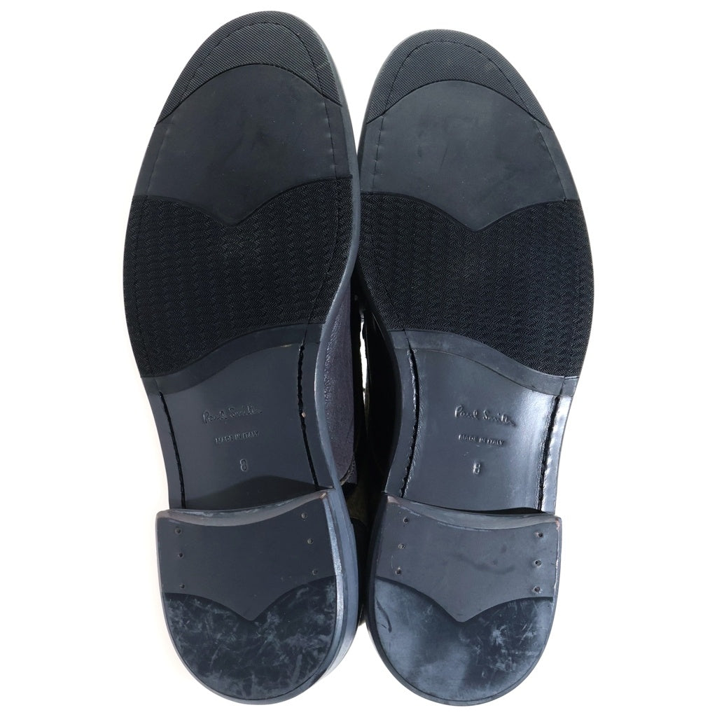 Paul Smith(ポールスミス) レースアップ レザー ウール ハイカットブーツ 8 ブラウン