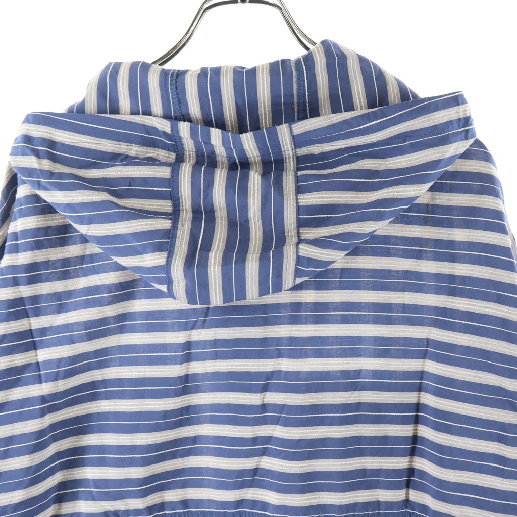 KITH(キス) Barre Stripe Full Zip Raj Jacket バール ストライプ フル ジップ ラジ ロゴパッチ フーディー パーカー ジャケット ブルー