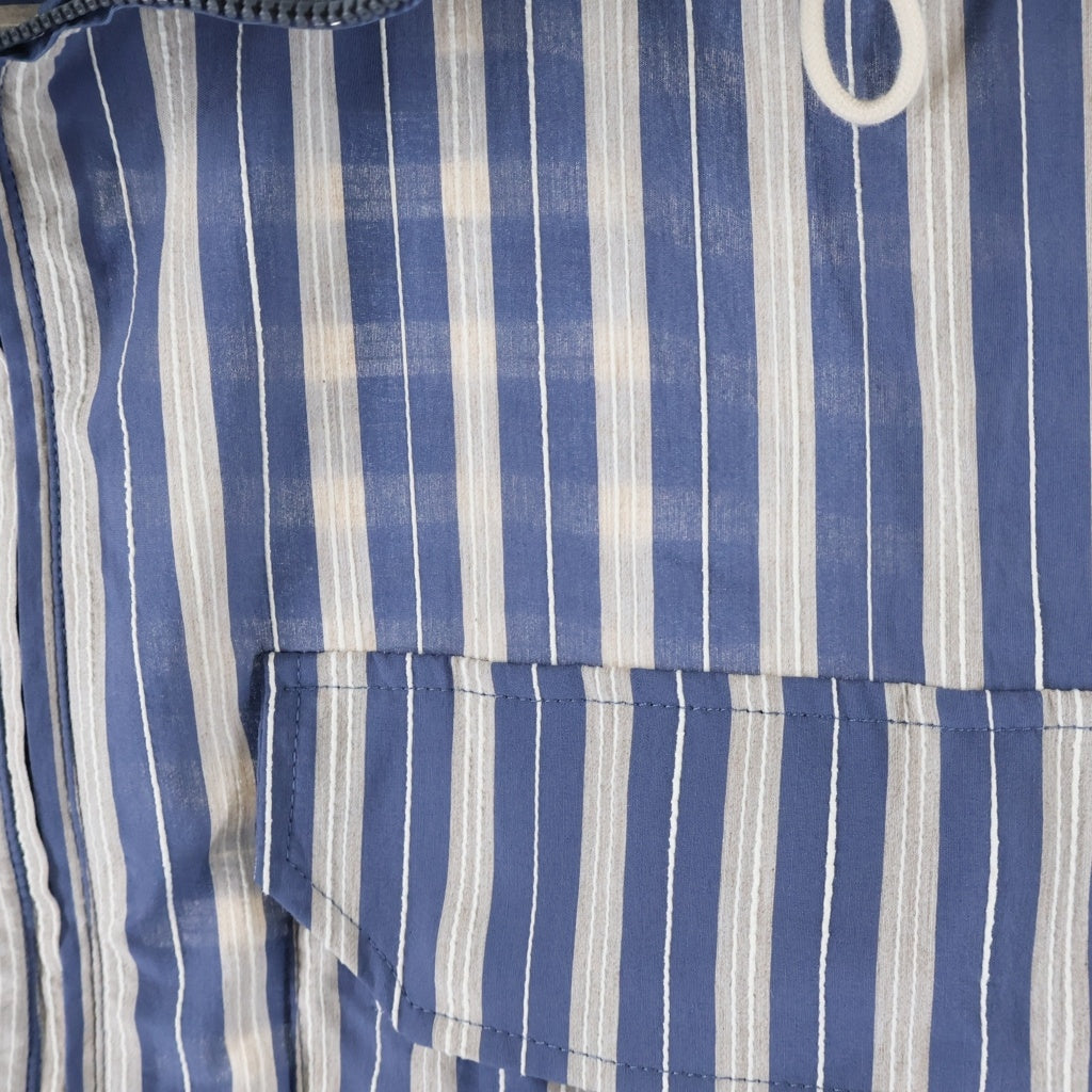 KITH(キス) Barre Stripe Full Zip Raj Jacket バール ストライプ フル ジップ ラジ ロゴパッチ フーディー パーカー ジャケット ブルー