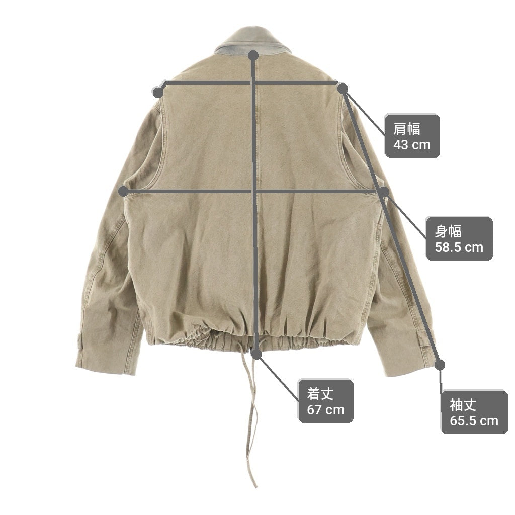 KITH(キス) Canvas Ariel Blouson Jacket キャンバス アリエル フロントプリーツ ブルゾン デニムジャケット ブラウン