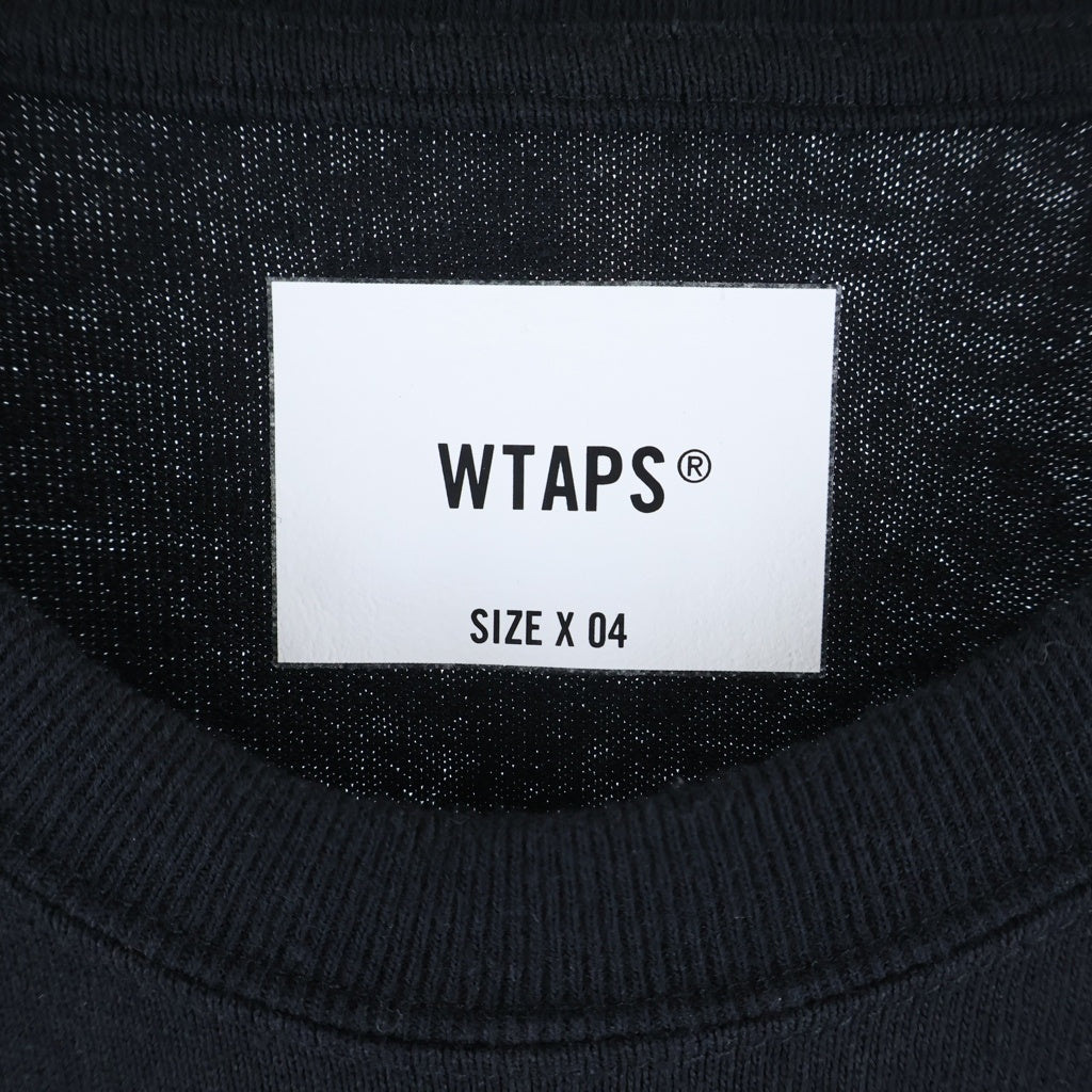 WTAPS(ダブルタップス) 25AW SIGN-YD LS / COTTON バックスモールロゴ刺繍 長袖Tシャツ カットソー ブラック 252ATDT-CSM07