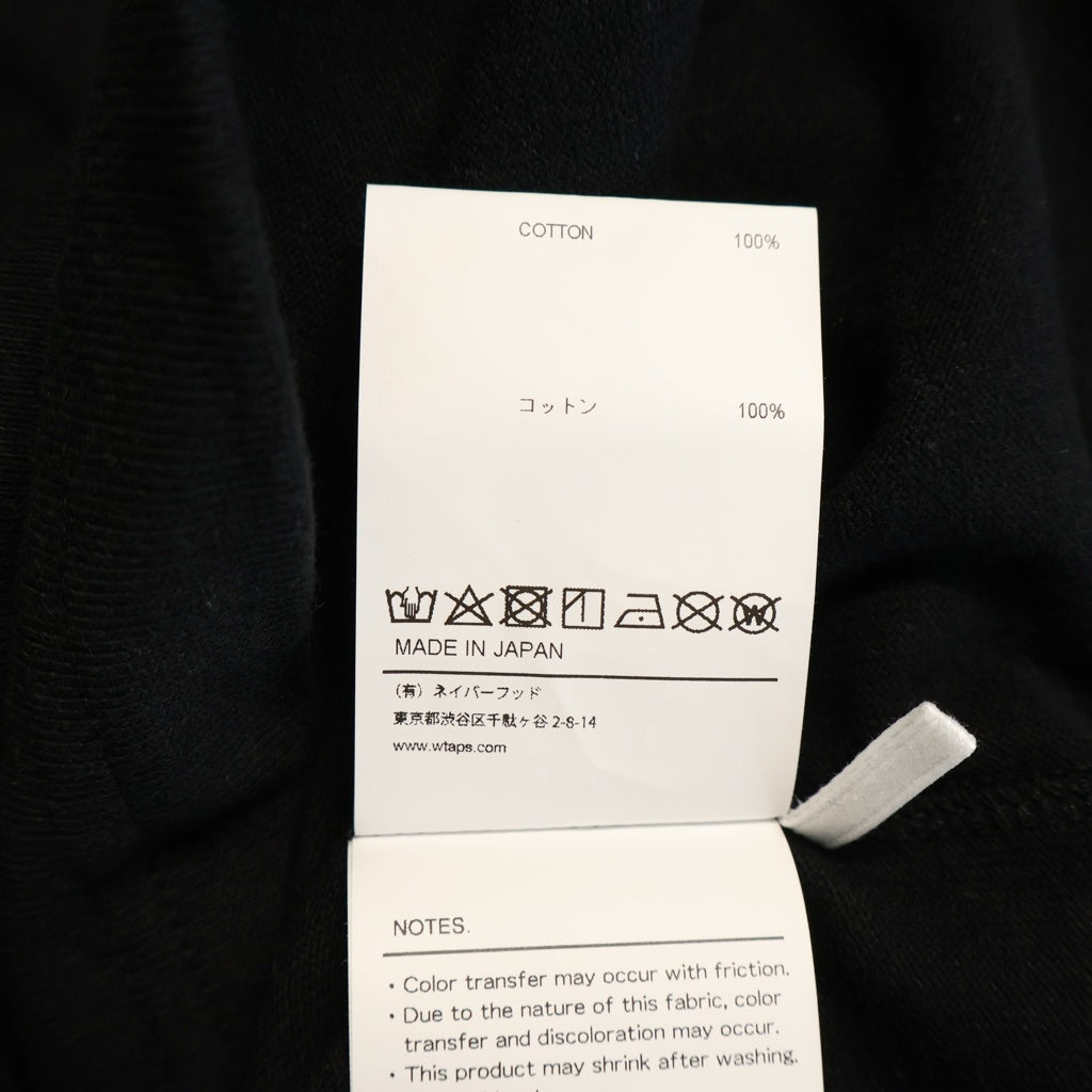 WTAPS(ダブルタップス) 25AW SIGN-YD LS / COTTON バックスモールロゴ刺繍 長袖Tシャツ カットソー ブラック 252ATDT-CSM07