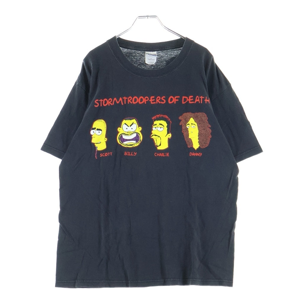 VINTAGE(ヴィンテージ) 90s STORMTROOPERS OF DEATH ストームトゥルーパーズ オブ デス シンプソンズプリント 半袖Tシャツカットソー ブラック