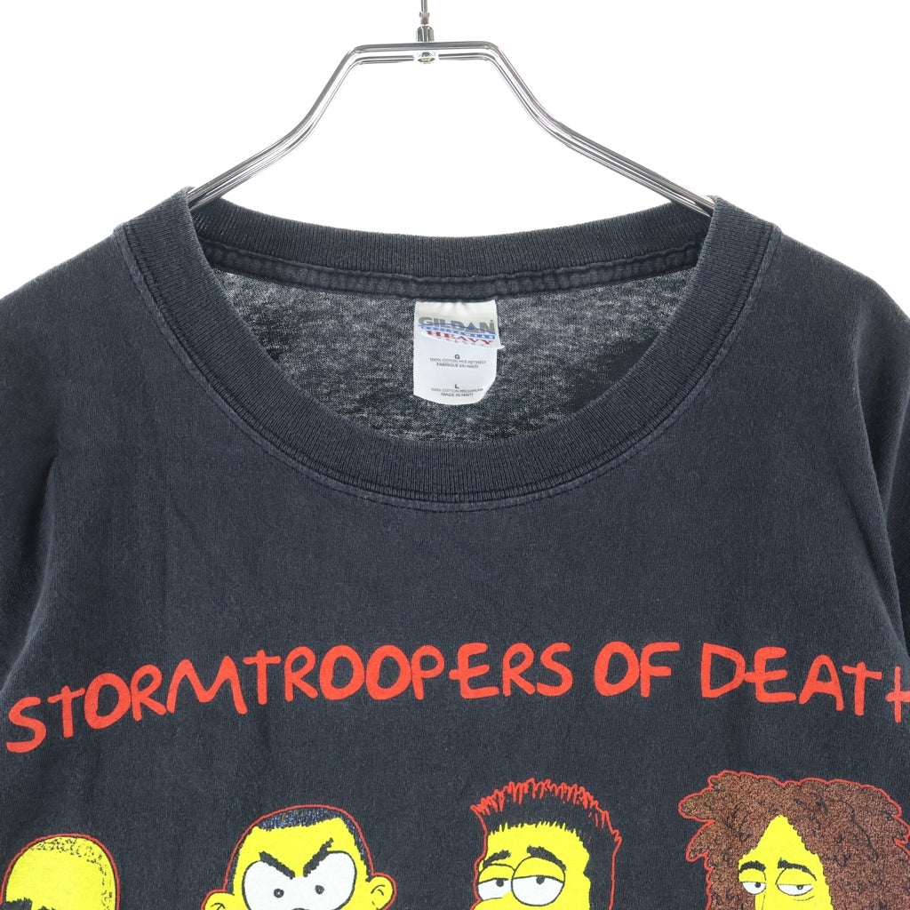VINTAGE(ヴィンテージ) 90s STORMTROOPERS OF DEATH ストームトゥルーパーズ オブ デス シンプソンズプリント 半袖Tシャツカットソー ブラック