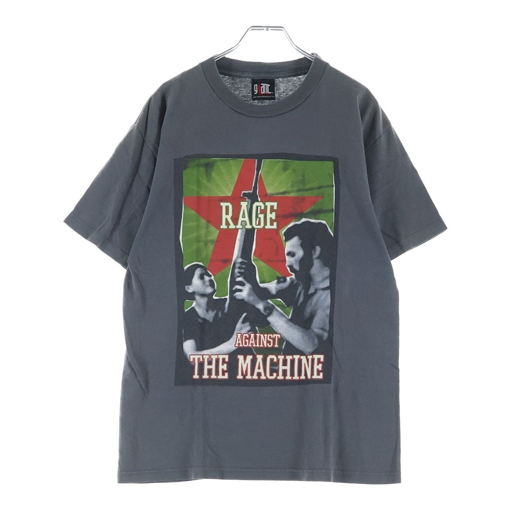 VINTAGE(ヴィンテージ) 00s RAGE AGAINST THE MACHINE レイジ アゲインスト ザ マシーン 両面プリント 半袖Tシャツカットソー グレー