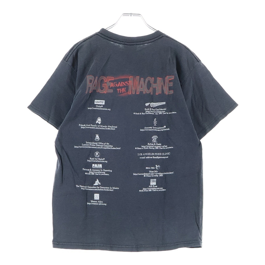 VINTAGE(ヴィンテージ) 00s RAGE AGAINST MACHINE THE BATTLE OF LOSANGELES レイジ アゲインスト マシーン ザ バトルオブロサンゼルス 両面プリント 半袖Tシャツカットソー ブラック
