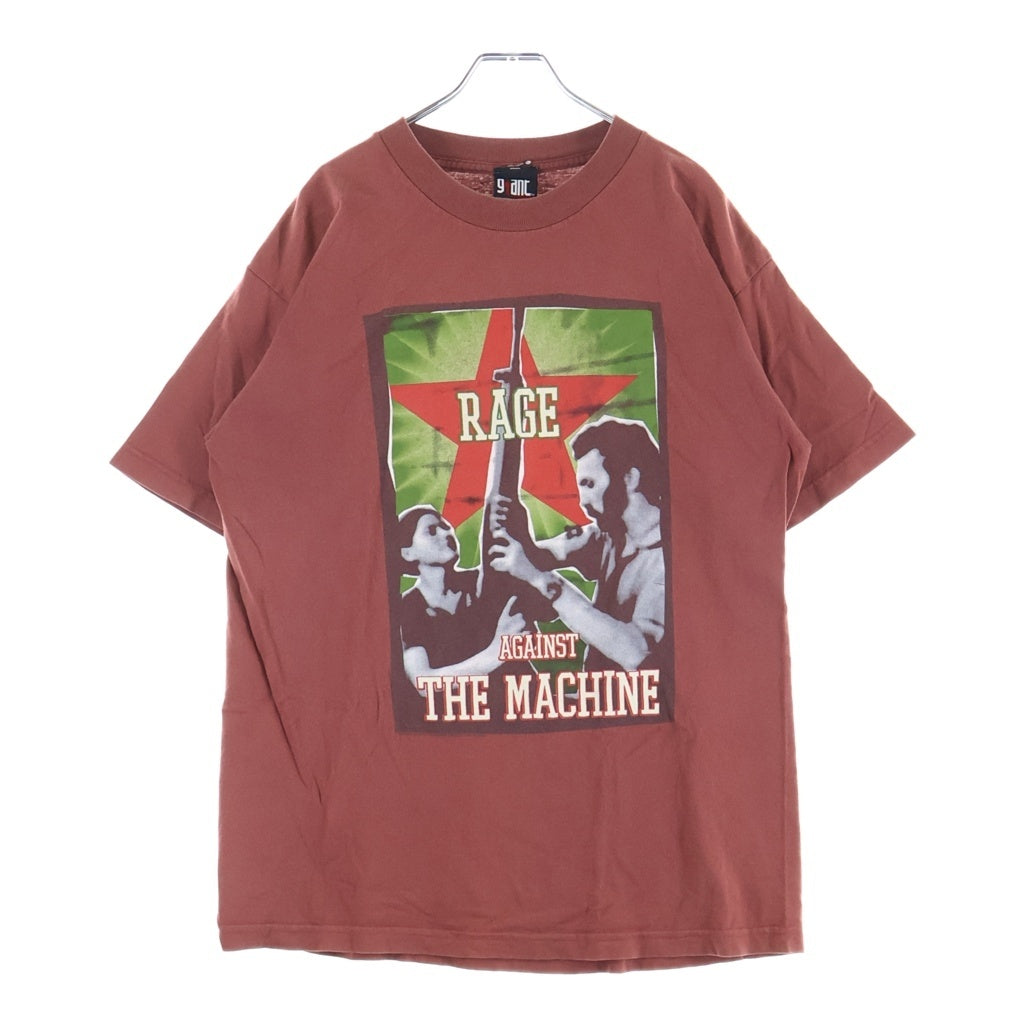 VINTAGE(ヴィンテージ) 00s RAGE AGAINST THE MACHINE レイジ アゲインスト ザ マシーン フロントプリント 半袖Tシャツカットソー バーガンティ