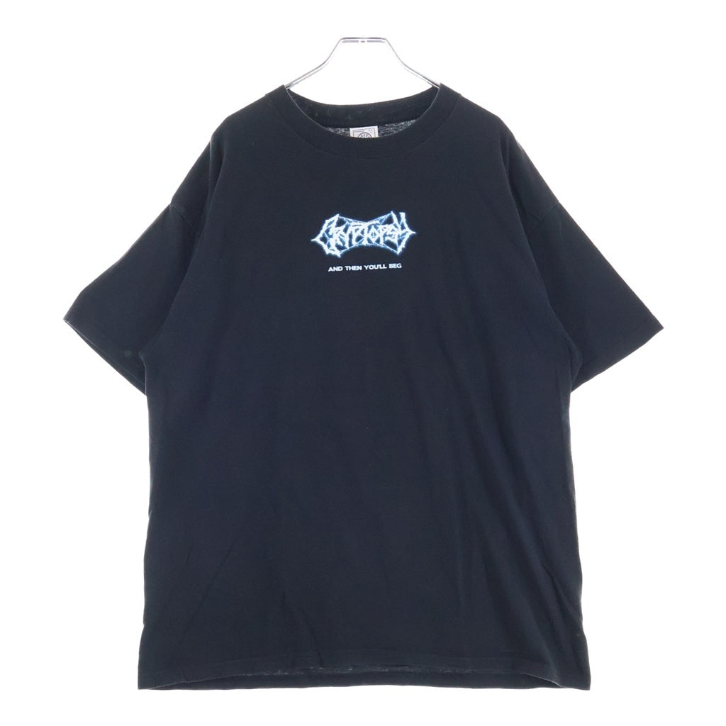 VINTAGE(ヴィンテージ) 00s CRYPTOPSY THE PAIN COMETH クリプトプシー ザ ペイン カムス 両面プリント 半袖Tシャツカットソー ブラック