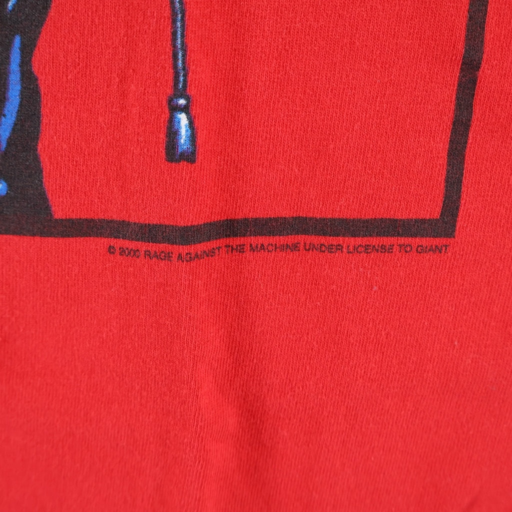 VINTAGE(ヴィンテージ) 00s RAGE AGAINST THE MACHINE レイジ アゲインスト ザ マシーン 両面プリント 半袖Tシャツカットソー レッド