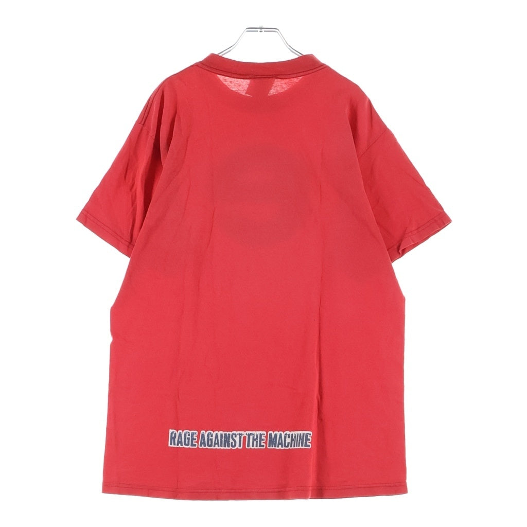 VINTAGE(ヴィンテージ) 00s RAGE AGAINST THE MACHINE レイジ アゲインスト ザ マシーン フロントeプリント 半袖Tシャツカットソー レッド