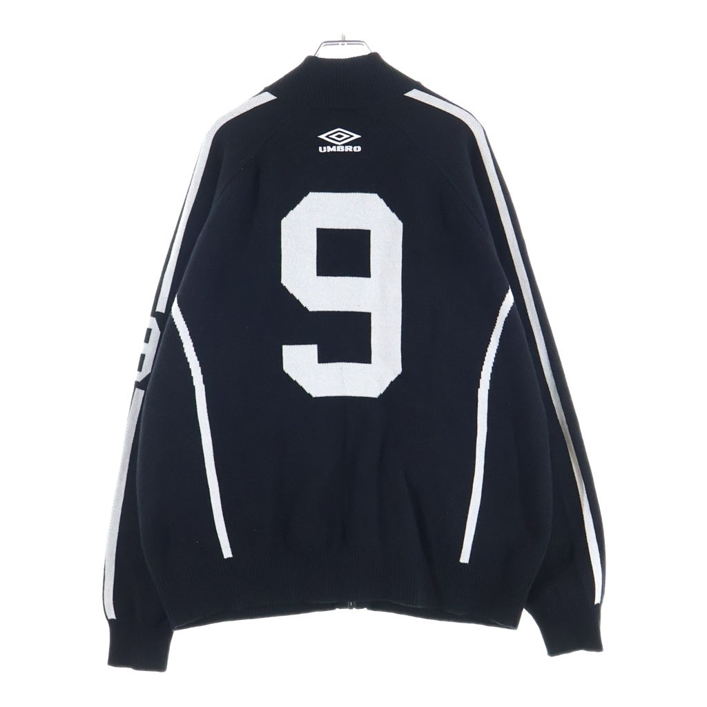 SUPREME(シュプリーム) 25SS ×UMBRO Zip Up Sweater フロントロゴ刺繍 サイドライン ジップアップ スウェット トレーナー ブラック