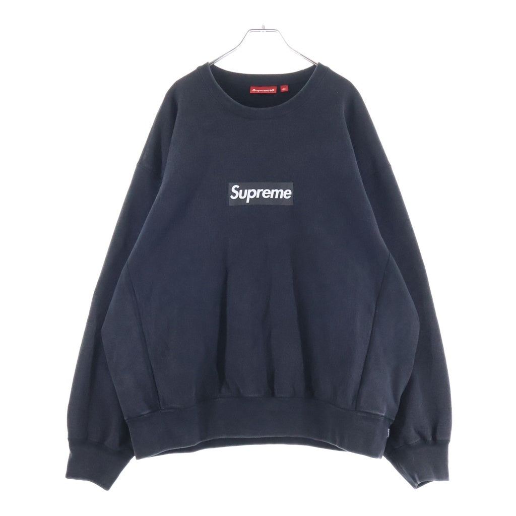 SUPREME(シュプリーム) 25SS Washed Box Logo Crewneck ウォッシュド加工 ボックスロゴ クルーネック スウェット トレーナー ブラック