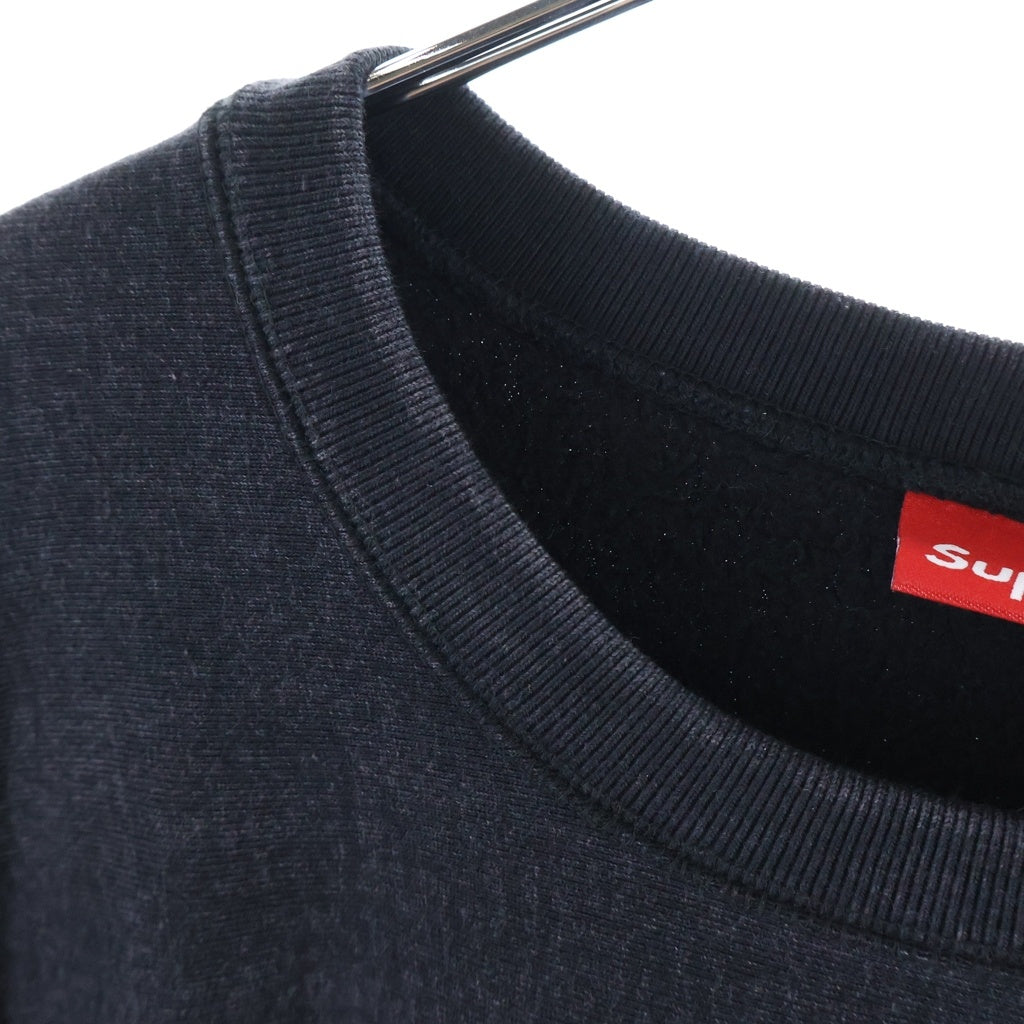SUPREME(シュプリーム) 25SS Washed Box Logo Crewneck ウォッシュド加工 ボックスロゴ クルーネック スウェット トレーナー ブラック