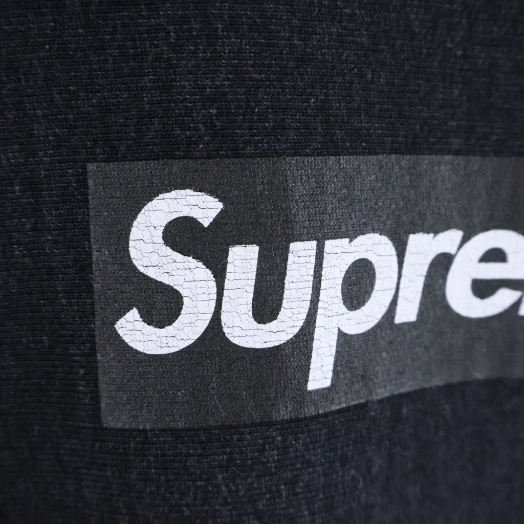 SUPREME(シュプリーム) 25SS Washed Box Logo Crewneck ウォッシュド加工 ボックスロゴ クルーネック スウェット トレーナー ブラック