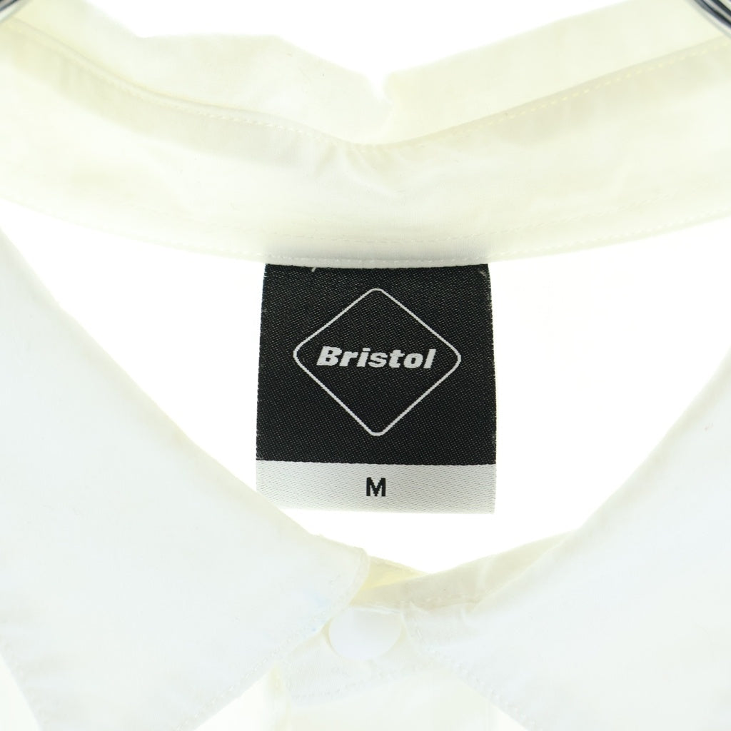 F.C.R.B./F.C.Real Bristol/FCRB(エフシーアールビー/エフシーレアルブリストル) AUTHENTIC FLY FRONT L/S SHIRT オーセンティックフライフロントラバーロゴアップリケ 長袖シャツ ホワイト FCRB-260069