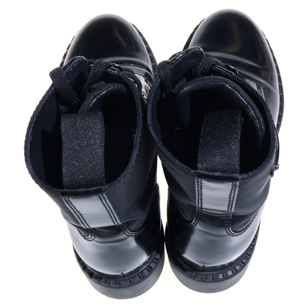 PRADA(プラダ) RE-NYLON リナイロン レースアップ レザー ハイカットブーツ 35 ブラック 1T782M