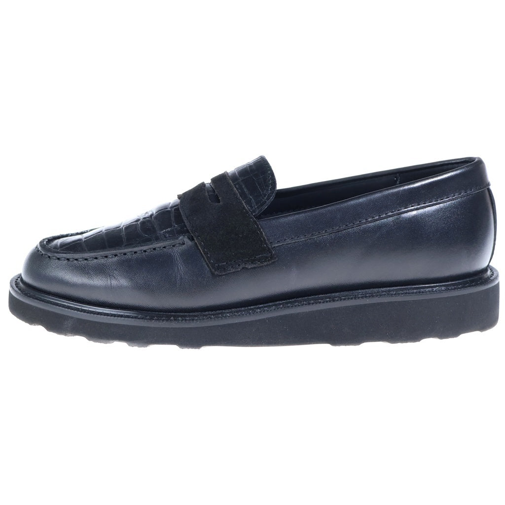 KITH(キス) CAMINANDO Embossed Loafer エンボス加工 クロコ型押し ローファー ブラック