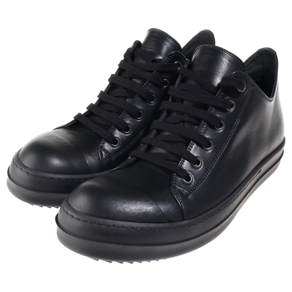 Rick Owens(リックオウエンス) 25SS Ramones Low sneaker ラモーンズ レザー ローカットスニーカー ブラック RR01E5891LCH