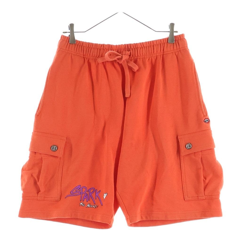 CHROME HEARTS(クロムハーツ) ×MATTY BOY PPO SPARK THE HEART マッティボーイ スパークザハート ロゴプリント スウェットショーツ カーゴハーフパンツ オレンジ