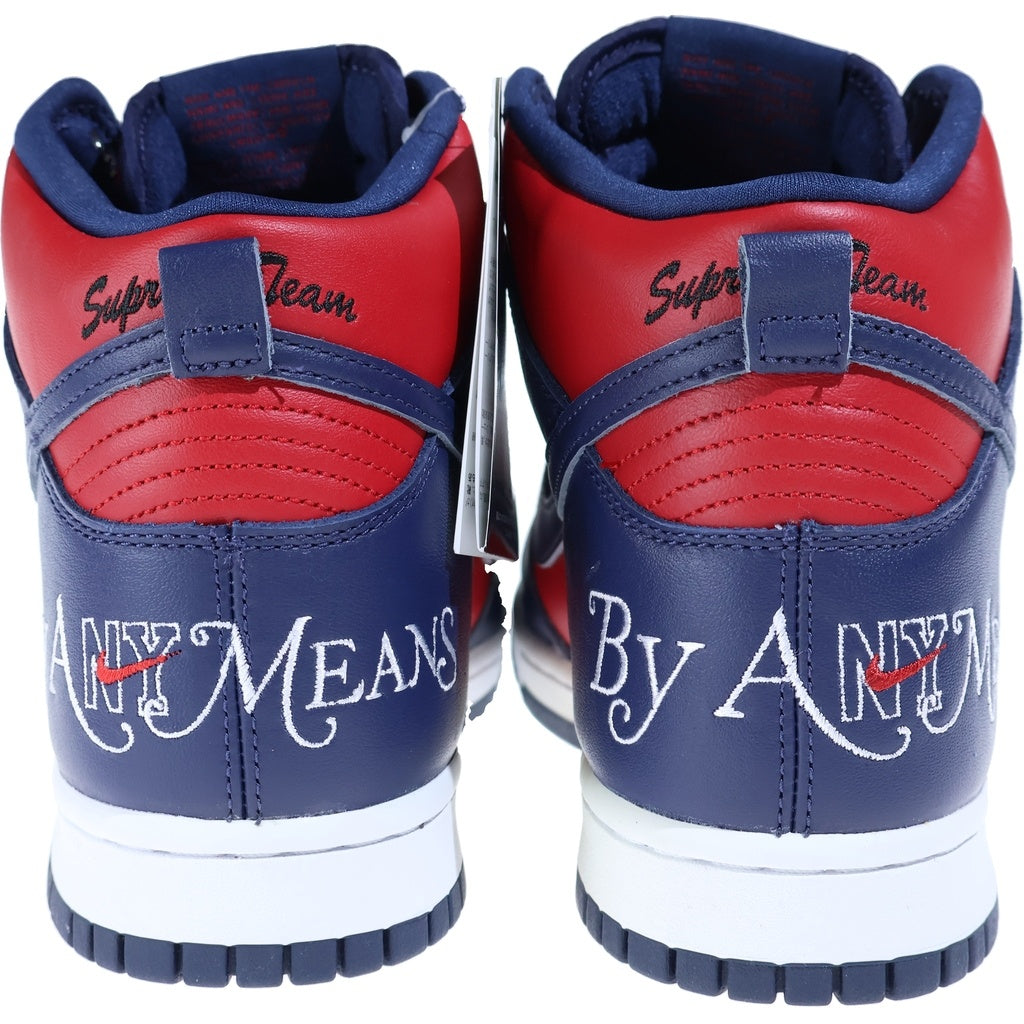 NIKE(ナイキ) ×SUPREME DUNK HIGH BY ANY MEANS シュプリーム ダンク ハイ バイエニーミーンズ ハイカットスニーカー レッド/ネイビー US9.5/27.5cm DN3741-600