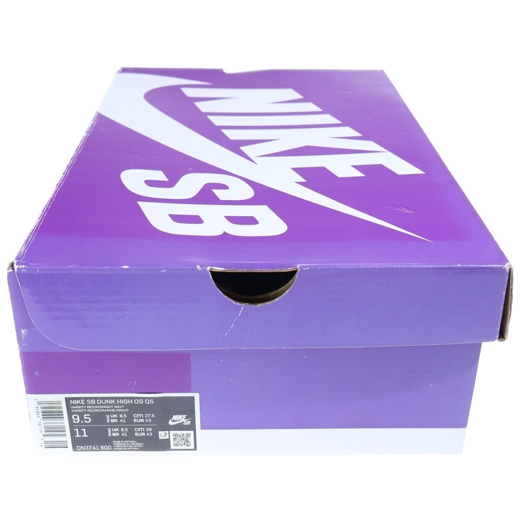 NIKE(ナイキ) ×SUPREME DUNK HIGH BY ANY MEANS シュプリーム ダンク ハイ バイエニーミーンズ ハイカットスニーカー レッド/ネイビー US9.5/27.5cm DN3741-600