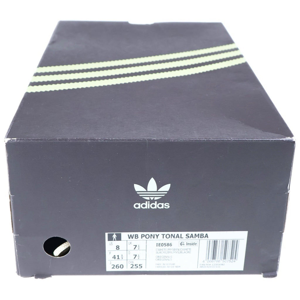 adidas(アディダス) ×Wales Bonner Samba Pony Tonal Low Cream White Mystery Brown ウェールズボナー サンバ ポニー トーナル ロー ローカットスニーカー US8/26cm IE0586