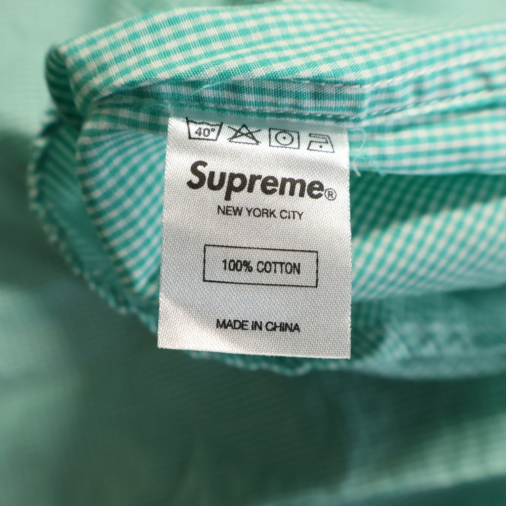 SUPREME(シュプリーム) 12AW Gingham Oxford Shirt ギンガムチェック総柄 オクスフォード 長袖シャツ グリーン