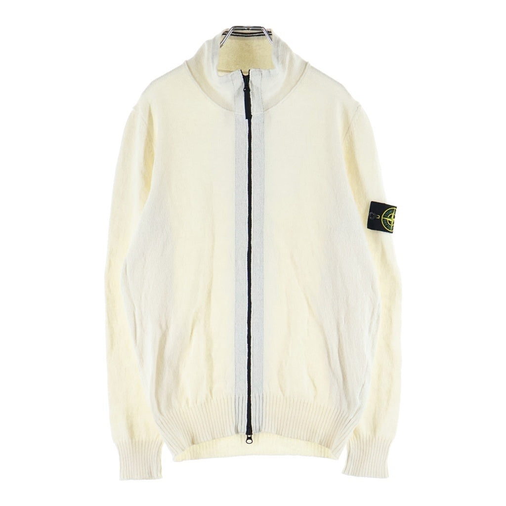 STONE ISLAND(ストーンアイランド) 13SS ルジップ・ドライバーズニットセーター ホワイト 5815523B1
