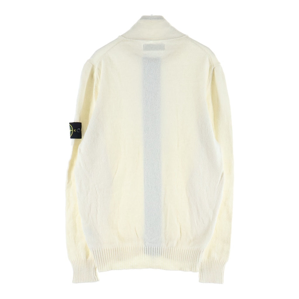 STONE ISLAND(ストーンアイランド) 13SS ルジップ・ドライバーズニットセーター ホワイト 5815523B1