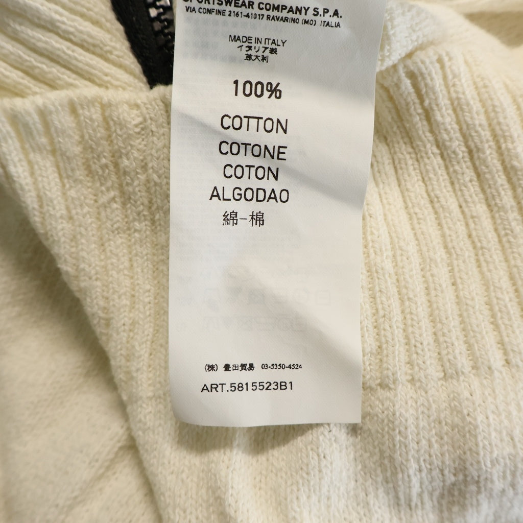STONE ISLAND(ストーンアイランド) 13SS ルジップ・ドライバーズニットセーター ホワイト 5815523B1