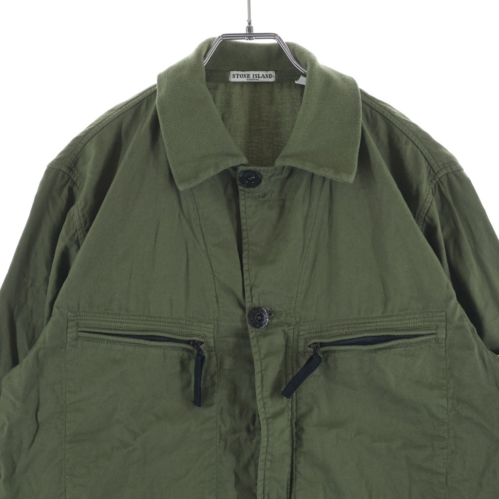 STONE ISLAND(ストーンアイランド) 06SS ガーメントダイ ミリタリー オーバー長袖シャツ カーキ