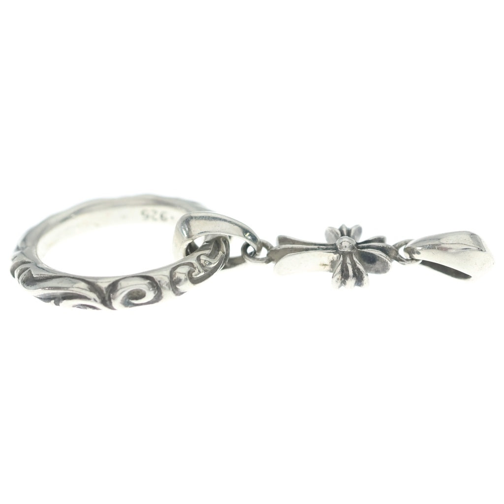 CHROME HEARTS(クロムハーツ) EWLP SCRL BBF ベイビーファットクロス アイウェアループ ペンダントトップ シルバー