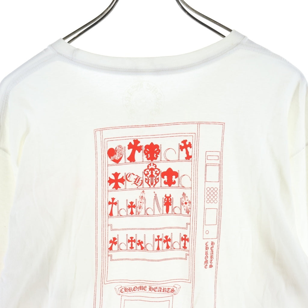 CHROME HEARTS(クロムハーツ) Aoyama L/S Tee 青山限定 ロゴプリント 長袖Tシャツ ロングスリーブカットソー ホワイト/オレンジ
