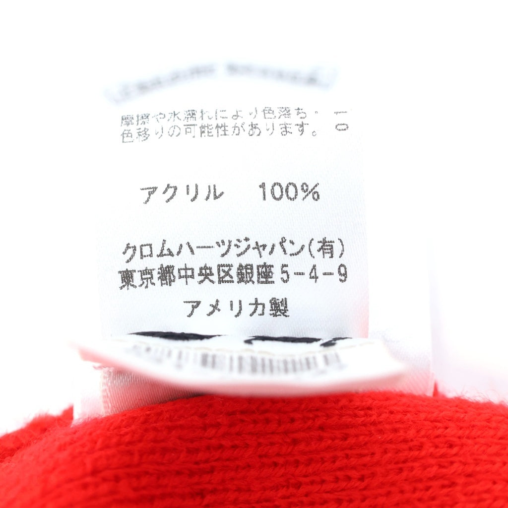 CHROME HEARTS(クロムハーツ) WOOL WATCH CAP CH PLUS クロス刺繍 ビーニー ニット帽 帽子 レッド