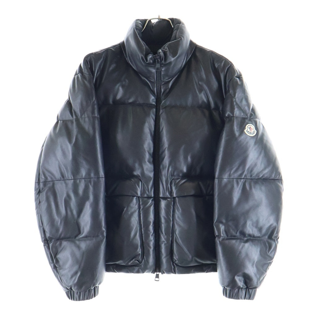 MONCLER(モンクレール) 23AW MEROPE GIUBBOTTO メローペ パデットラムレザーダウンジャケット ブラック IT9225I8XNQI