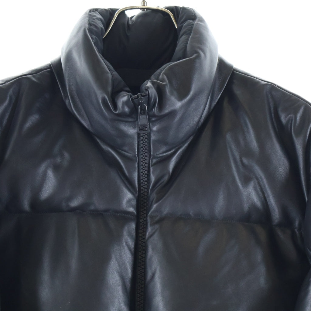 MONCLER(モンクレール) 23AW MEROPE GIUBBOTTO メローペ パデットラムレザーダウンジャケット ブラック IT9225I8XNQI