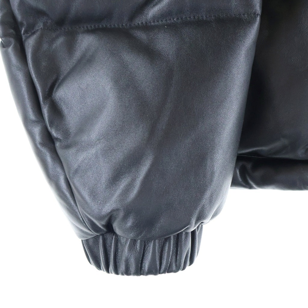 MONCLER(モンクレール) 23AW MEROPE GIUBBOTTO メローペ パデットラムレザーダウンジャケット ブラック IT9225I8XNQI