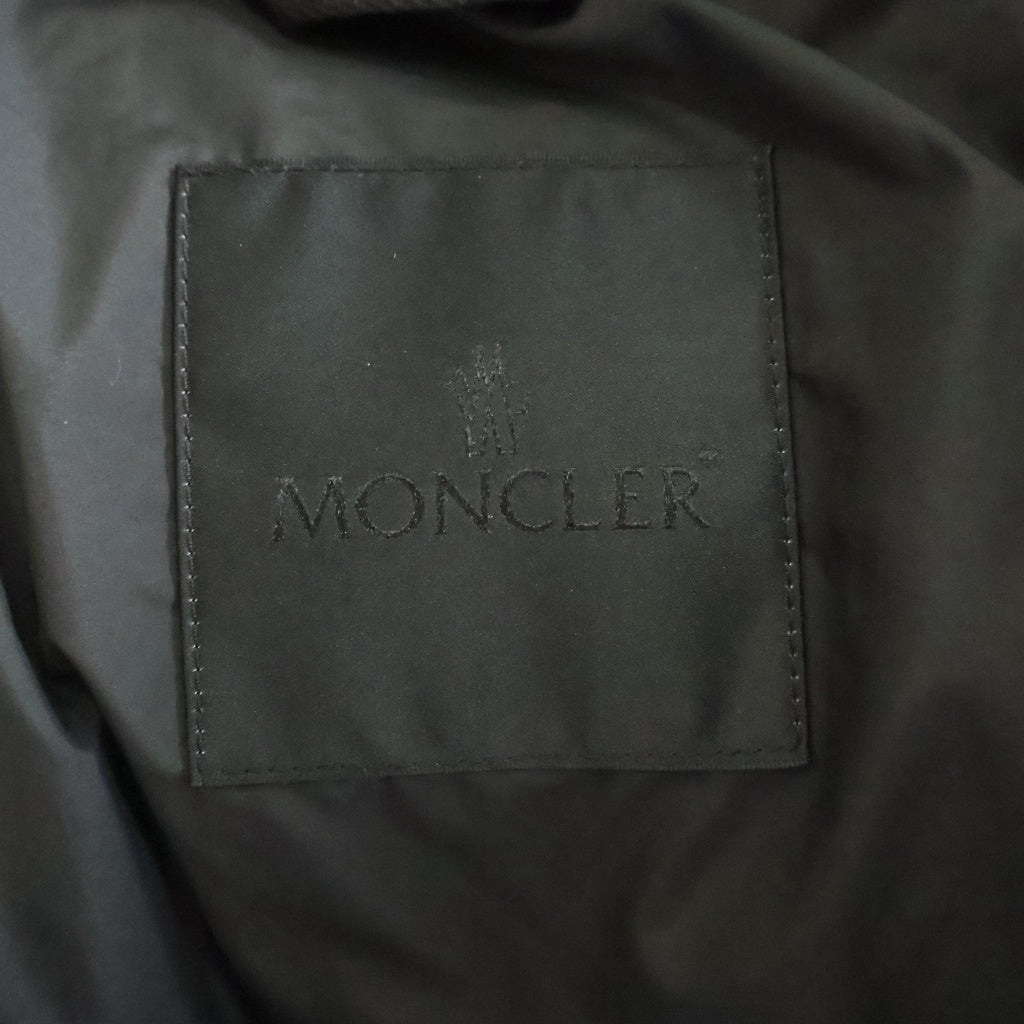 MONCLER(モンクレール) 23AW MEROPE GIUBBOTTO メローペ パデットラムレザーダウンジャケット ブラック IT9225I8XNQI