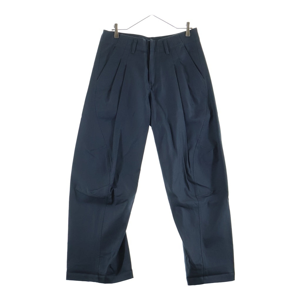 NVRFRGT(ネバーフォーゲット) 2TUCKED TWISTED TROUSERS 2タックツイスト トラウザーズ コットン ワークパンツ グレー NF261P06