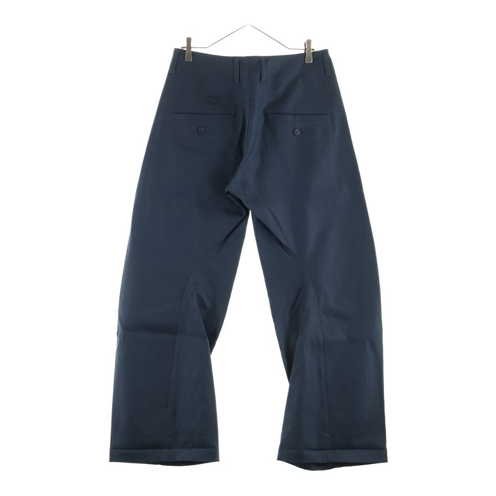 NVRFRGT(ネバーフォーゲット) 2TUCKED TWISTED TROUSERS 2タックツイスト トラウザーズ コットン ワークパンツ グレー NF261P06