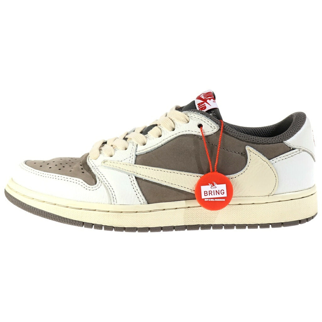 NIKE(ナイキ) ×TRAVIS SCOTT AIR JORDAN 1 LOW OG SP REVERSE MOCHA SAIL AND RIDGEROCK トラヴィススコット エアジョーダン1 ロー オージー エスピー リバースモカ セイルアンドリッジロック ローカットスニーカー ブラウン/ホワイト US6/24cm DM7866-162 レディース
