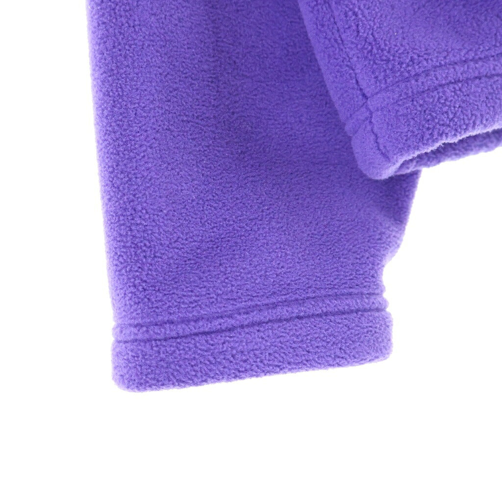HUMAN MADE(ヒューマンメイド) Fleece Hoodieバックロゴ刺繍 フリース ハーフボタンパーカー フーディー パープル HM28CS020