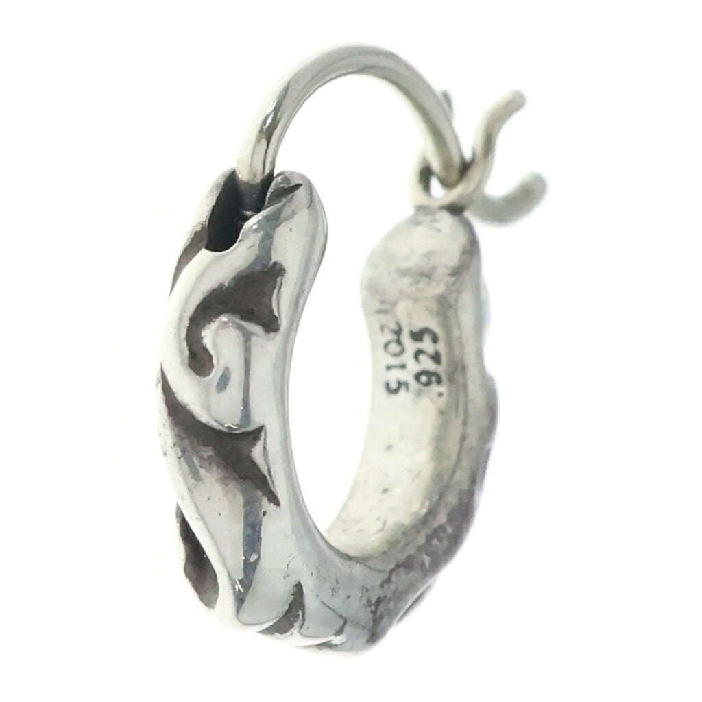 CHROME HEARTS(クロムハーツ) TNY HOOP SCRL タイニースクロールフープピアス シルバー