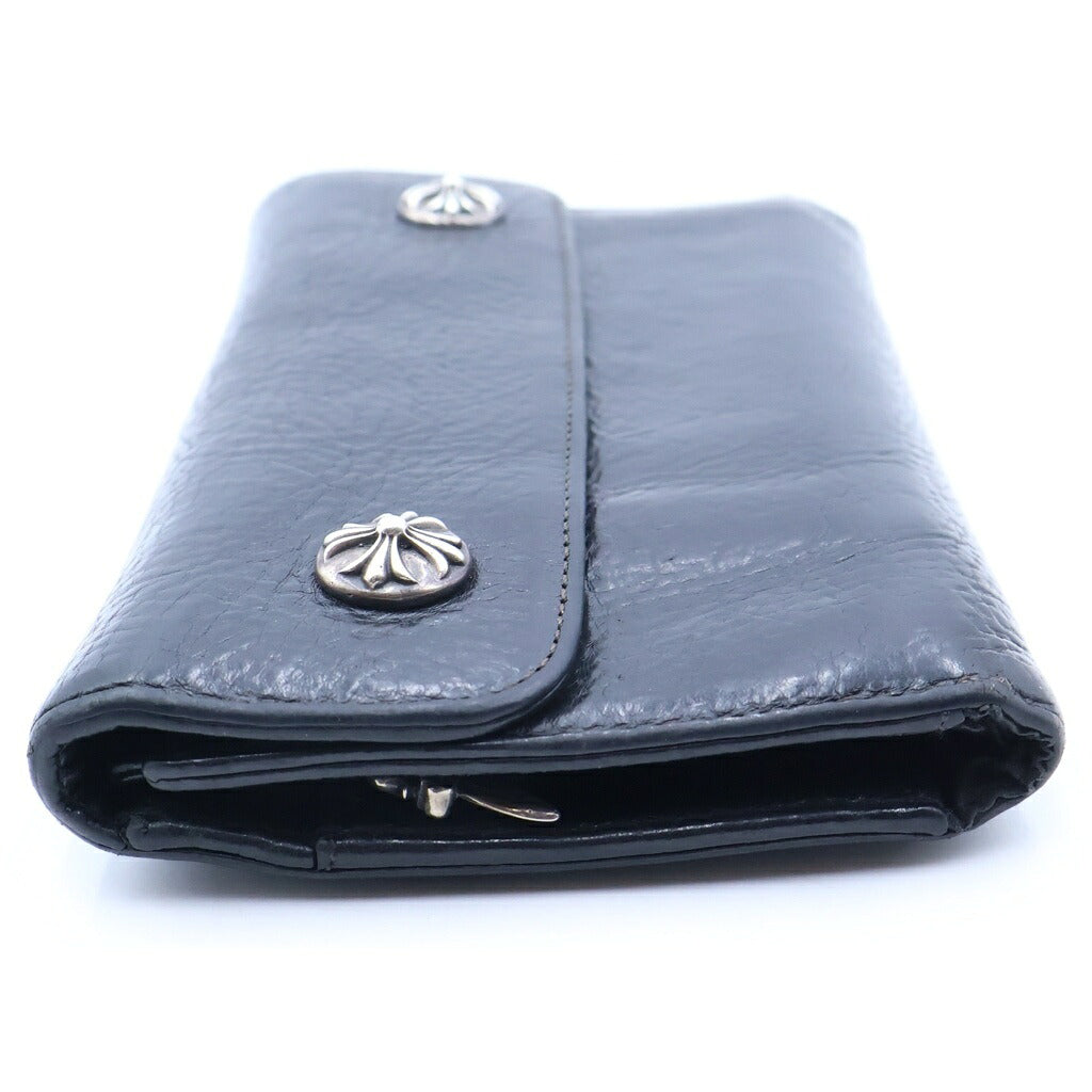 CHROME HEARTS(クロムハーツ) WAVE WALLET ウェーブ レザーウォレット 財布 ブラック