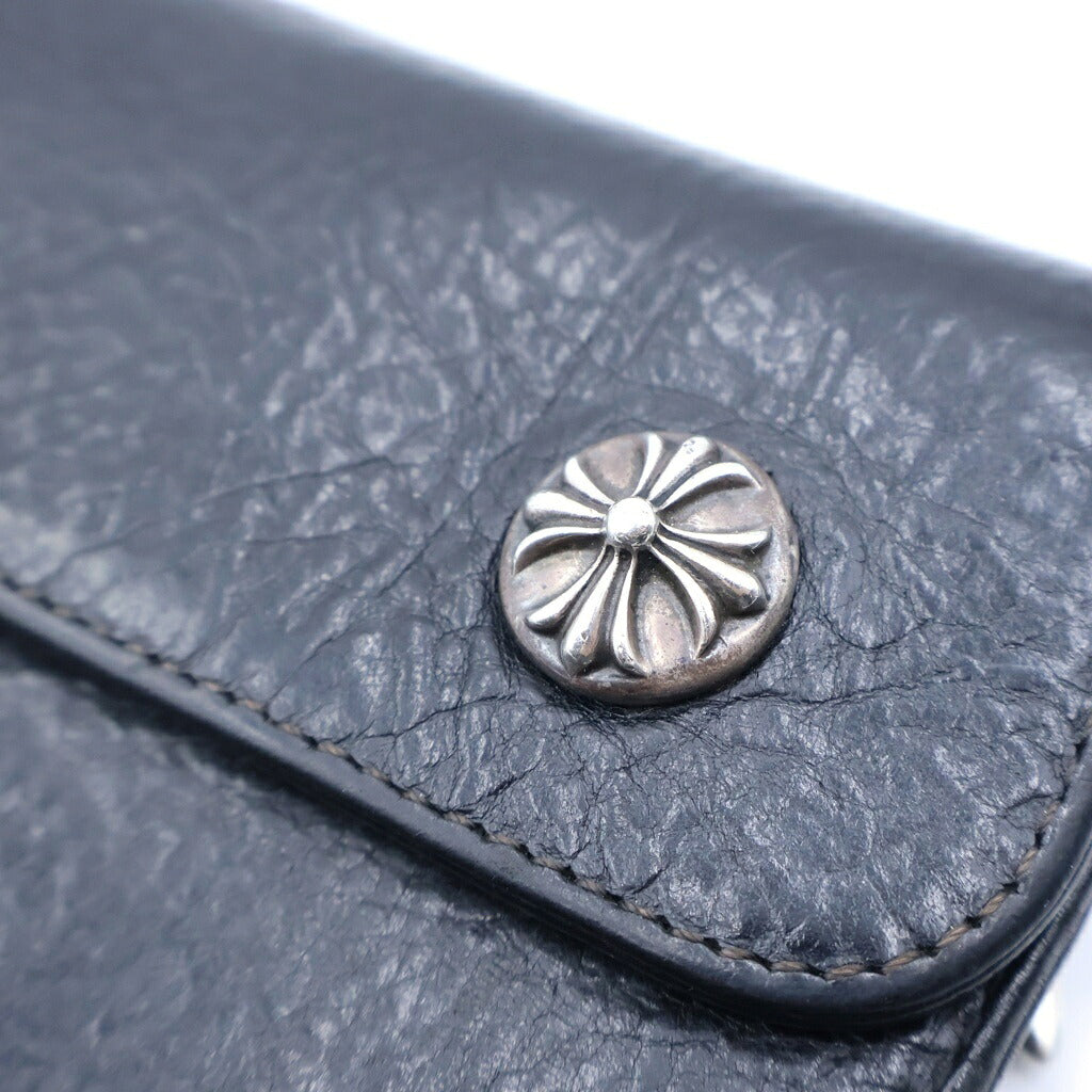 CHROME HEARTS(クロムハーツ) WAVE WALLET ウェーブ レザーウォレット 財布 ブラック