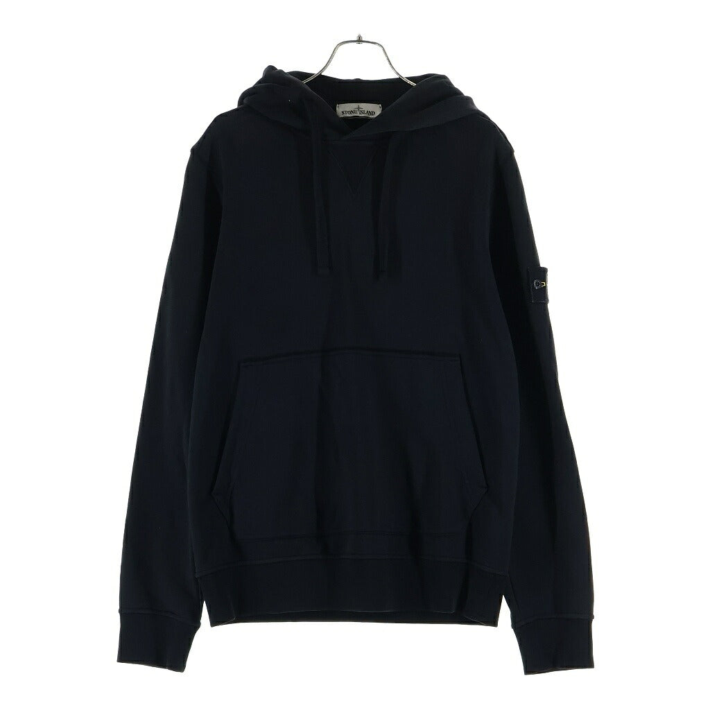 STONE ISLAND(ストーンアイランド) ロゴパッチ プルオーバーパーカー フーディー ブラック