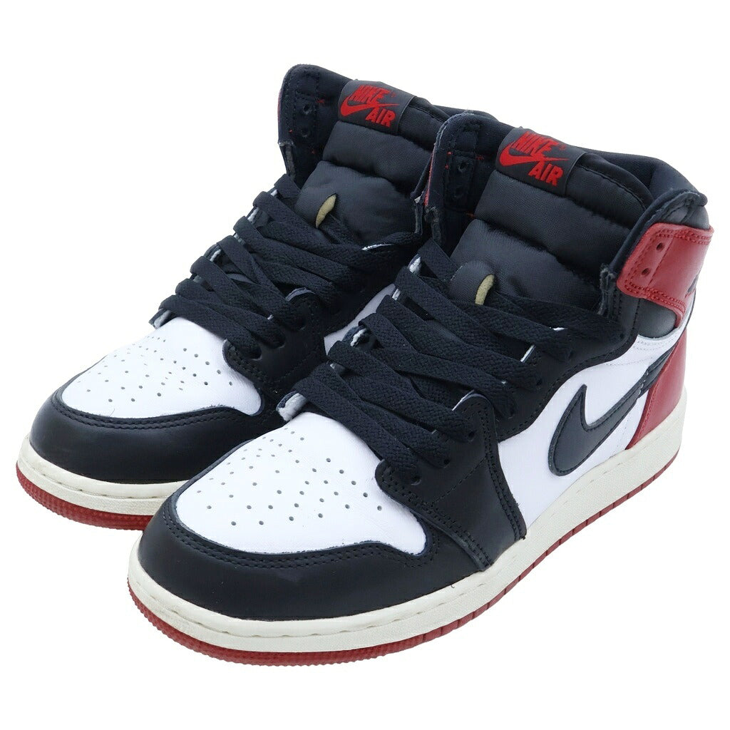 NIKE(ナイキ) GS AIR JORDAN 1 RETRO HIGH OG エアジョーダン1 レトロ ハイカットスニーカー レッド/ブラック US7Y/25cm FD1437-106