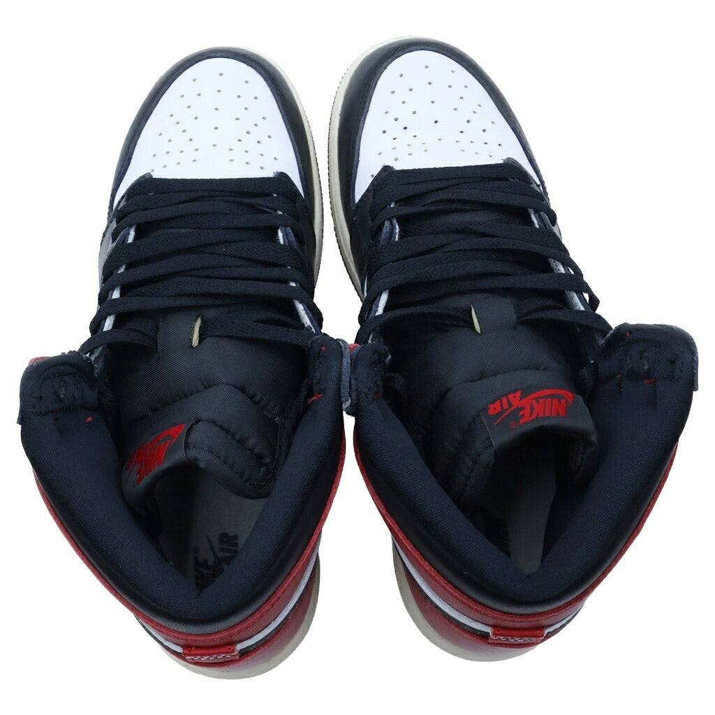 NIKE(ナイキ) GS AIR JORDAN 1 RETRO HIGH OG エアジョーダン1 レトロ ハイカットスニーカー レッド/ブラック US7Y/25cm FD1437-106