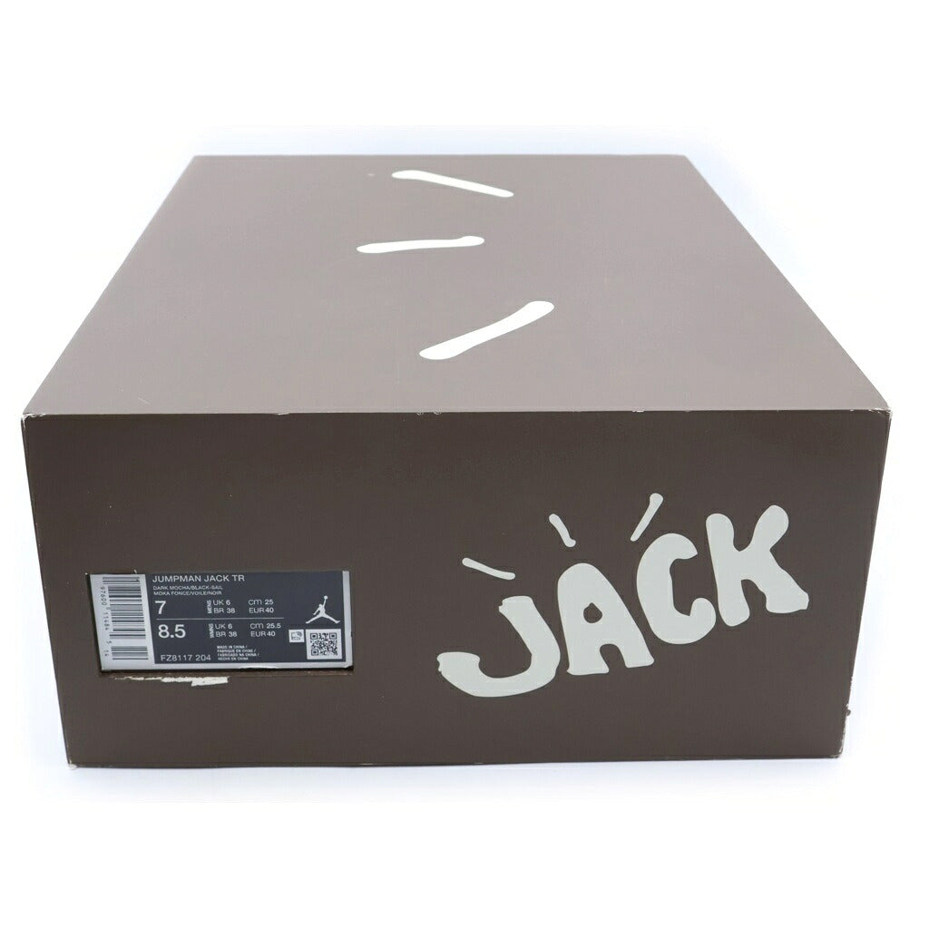 NIKE(ナイキ) ×TRAVIS SCOTT JORDAN JUMPMAN JACK TR トラヴィススコット ジャンプマンジャック ローカットスニーカー ブラウン/ブラック US7/25cm FZ8117-204