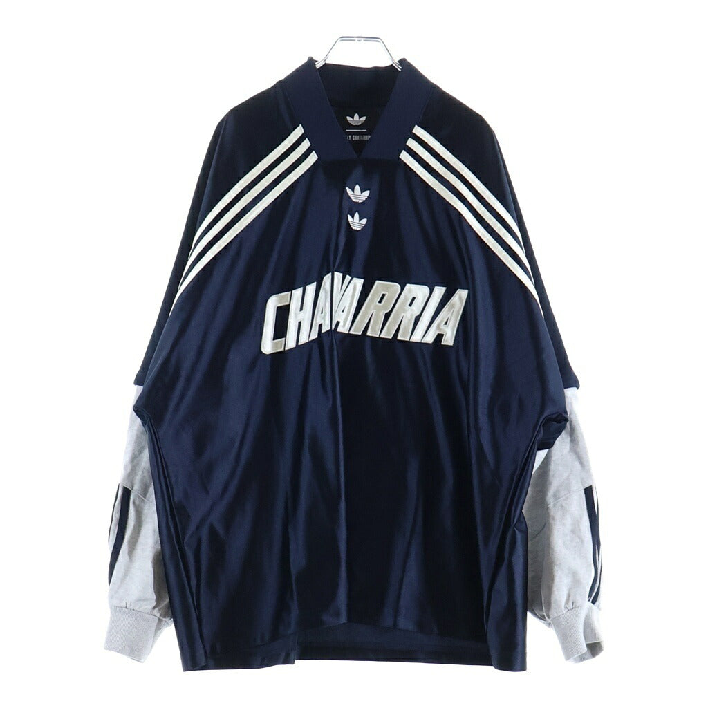 adidas(アディダス) ×WILLY CHAVARRIA DAZZLE LS JERSEY ウィリーチャバリア デーズル ドッキング サイドライン 長袖 ジャージ スウェット トレーナー ネイビー KD1799